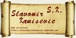 Slavomir Kamišević vizit kartica
